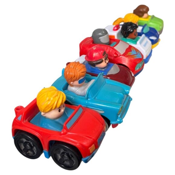 Fisher Price Wheelies Cars Vehicles Lot of 7 Toys Little People - Picture 3 of 6
